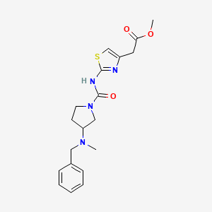 molecular formula C19H24N4O3S B7074292 Methyl 2-[2-[[3-[benzyl(methyl)amino]pyrrolidine-1-carbonyl]amino]-1,3-thiazol-4-yl]acetate 