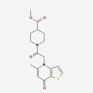 molecular formula C17H20N2O4S B7074383 Methyl 1-[2-(5-methyl-7-oxothieno[3,2-b]pyridin-4-yl)acetyl]piperidine-4-carboxylate 