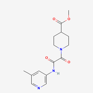 molecular formula C15H19N3O4 B7076824 Methyl 1-[2-[(5-methylpyridin-3-yl)amino]-2-oxoacetyl]piperidine-4-carboxylate 