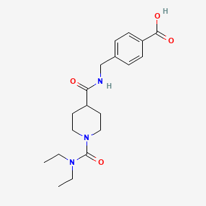 4-[[[1-(Diethylcarbamoyl)piperidine-4-carbonyl]amino]methyl]benzoic acid