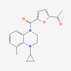 1-[5-(4-Cyclopropyl-5-methyl-2,3-dihydroquinoxaline-1-carbonyl)furan-2-yl]ethanone