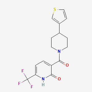 3-(4-thiophen-3-ylpiperidine-1-carbonyl)-6-(trifluoromethyl)-1H-pyridin-2-one