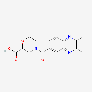 4-(2,3-Dimethylquinoxaline-6-carbonyl)morpholine-2-carboxylic acid