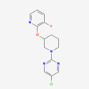 5-Chloro-2-[3-(3-fluoropyridin-2-yl)oxypiperidin-1-yl]pyrimidine