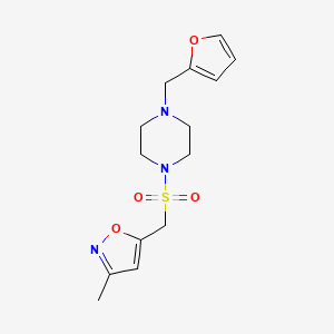 5-[[4-(Furan-2-ylmethyl)piperazin-1-yl]sulfonylmethyl]-3-methyl-1,2-oxazole