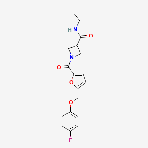 N-ethyl-1-[5-[(4-fluorophenoxy)methyl]furan-2-carbonyl]azetidine-3-carboxamide