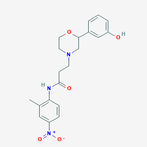 3-[2-(3-hydroxyphenyl)morpholin-4-yl]-N-(2-methyl-4-nitrophenyl)propanamide