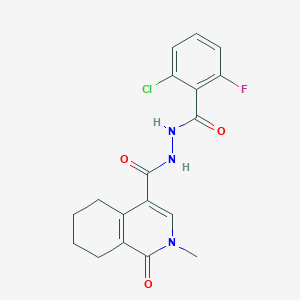 N'-(2-chloro-6-fluorobenzoyl)-2-methyl-1-oxo-5,6,7,8-tetrahydroisoquinoline-4-carbohydrazide