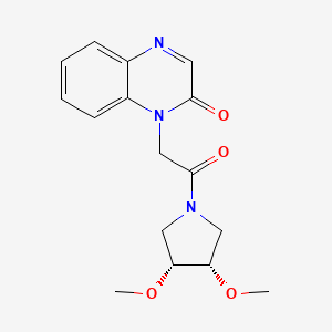 1-[2-[(3R,4S)-3,4-dimethoxypyrrolidin-1-yl]-2-oxoethyl]quinoxalin-2-one