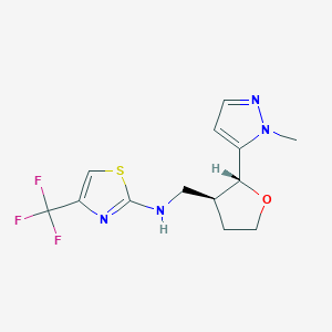 N-[[(2R,3S)-2-(2-methylpyrazol-3-yl)oxolan-3-yl]methyl]-4-(trifluoromethyl)-1,3-thiazol-2-amine