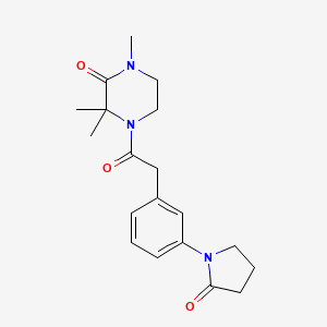 1,3,3-Trimethyl-4-[2-[3-(2-oxopyrrolidin-1-yl)phenyl]acetyl]piperazin-2-one