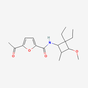 5-acetyl-N-(2,2-diethyl-3-methoxy-4-methylcyclobutyl)furan-2-carboxamide