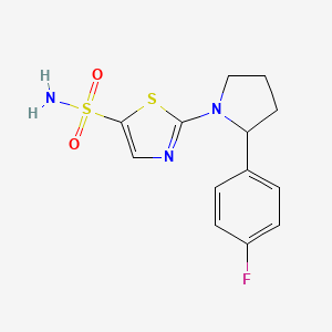 2-[2-(4-Fluorophenyl)pyrrolidin-1-yl]-1,3-thiazole-5-sulfonamide