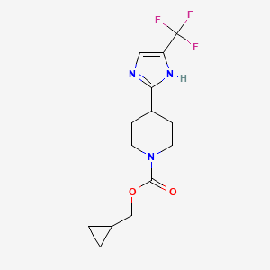 cyclopropylmethyl 4-[5-(trifluoromethyl)-1H-imidazol-2-yl]piperidine-1-carboxylate