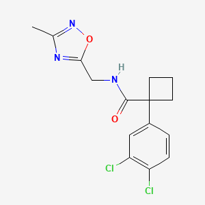 1-(3,4-dichlorophenyl)-N-[(3-methyl-1,2,4-oxadiazol-5-yl)methyl]cyclobutane-1-carboxamide