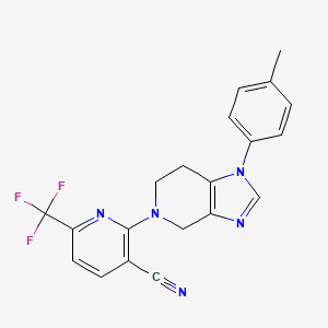 2-[1-(4-methylphenyl)-6,7-dihydro-4H-imidazo[4,5-c]pyridin-5-yl]-6-(trifluoromethyl)pyridine-3-carbonitrile