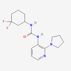 1-(3,3-Difluorocyclohexyl)-3-(2-pyrrolidin-1-ylpyridin-3-yl)urea