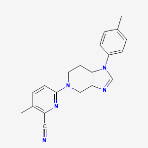 3-methyl-6-[1-(4-methylphenyl)-6,7-dihydro-4H-imidazo[4,5-c]pyridin-5-yl]pyridine-2-carbonitrile