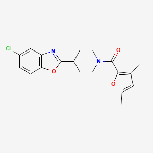 [4-(5-Chloro-1,3-benzoxazol-2-yl)piperidin-1-yl]-(3,5-dimethylfuran-2-yl)methanone