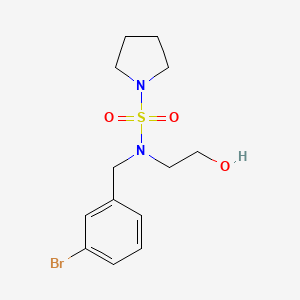 N-[(3-bromophenyl)methyl]-N-(2-hydroxyethyl)pyrrolidine-1-sulfonamide