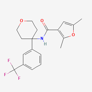 2,5-dimethyl-N-[4-[3-(trifluoromethyl)phenyl]oxan-4-yl]furan-3-carboxamide