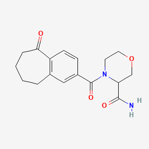 4-(5-Oxo-6,7,8,9-tetrahydrobenzo[7]annulene-2-carbonyl)morpholine-3-carboxamide