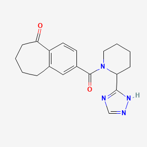 2-[2-(1H-1,2,4-triazol-5-yl)piperidine-1-carbonyl]-6,7,8,9-tetrahydrobenzo[7]annulen-5-one