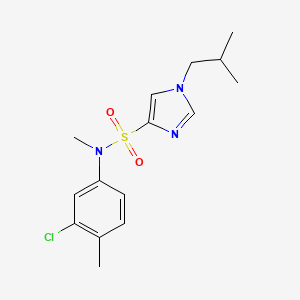 N-(3-chloro-4-methylphenyl)-N-methyl-1-(2-methylpropyl)imidazole-4-sulfonamide