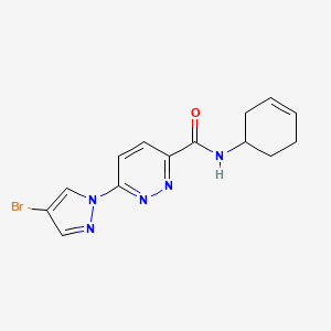 6-(4-bromopyrazol-1-yl)-N-cyclohex-3-en-1-ylpyridazine-3-carboxamide