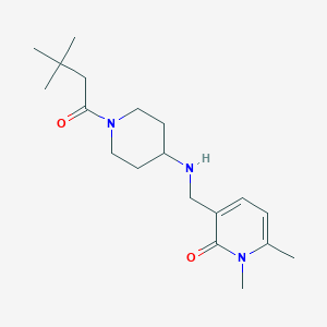 3-[[[1-(3,3-Dimethylbutanoyl)piperidin-4-yl]amino]methyl]-1,6-dimethylpyridin-2-one