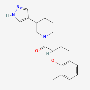 2-(2-methylphenoxy)-1-[3-(1H-pyrazol-4-yl)piperidin-1-yl]butan-1-one