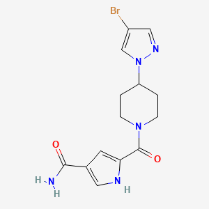 5-[4-(4-bromopyrazol-1-yl)piperidine-1-carbonyl]-1H-pyrrole-3-carboxamide