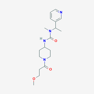 3-[1-(3-Methoxypropanoyl)piperidin-4-yl]-1-methyl-1-(1-pyridin-3-ylethyl)urea