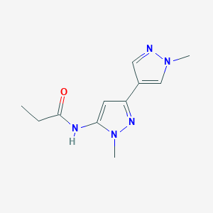 N-[2-methyl-5-(1-methylpyrazol-4-yl)pyrazol-3-yl]propanamide