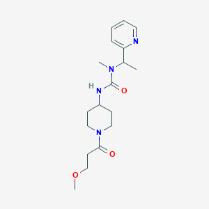 3-[1-(3-Methoxypropanoyl)piperidin-4-yl]-1-methyl-1-(1-pyridin-2-ylethyl)urea