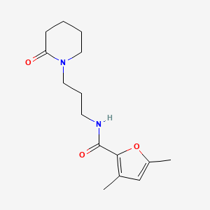 3,5-dimethyl-N-[3-(2-oxopiperidin-1-yl)propyl]furan-2-carboxamide