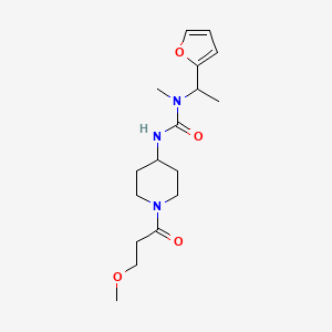 1-[1-(Furan-2-yl)ethyl]-3-[1-(3-methoxypropanoyl)piperidin-4-yl]-1-methylurea