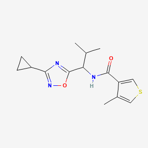 N-[1-(3-cyclopropyl-1,2,4-oxadiazol-5-yl)-2-methylpropyl]-4-methylthiophene-3-carboxamide