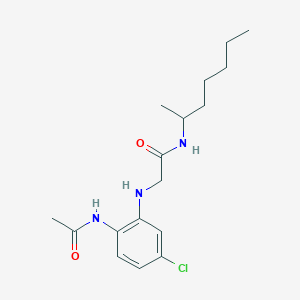 2-(2-acetamido-5-chloroanilino)-N-heptan-2-ylacetamide