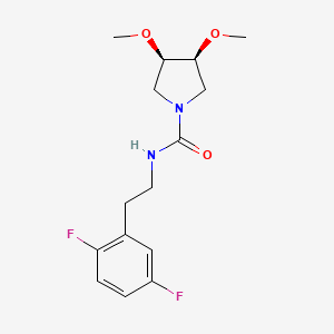 (3R,4S)-N-[2-(2,5-difluorophenyl)ethyl]-3,4-dimethoxypyrrolidine-1-carboxamide