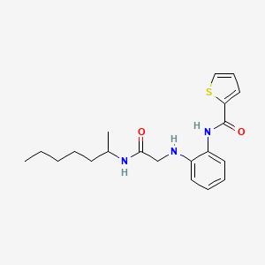 N-[2-[[2-(heptan-2-ylamino)-2-oxoethyl]amino]phenyl]thiophene-2-carboxamide