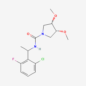 (3R,4S)-N-[1-(2-chloro-6-fluorophenyl)ethyl]-3,4-dimethoxypyrrolidine-1-carboxamide