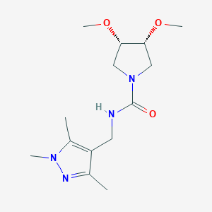 (3R,4S)-3,4-dimethoxy-N-[(1,3,5-trimethylpyrazol-4-yl)methyl]pyrrolidine-1-carboxamide