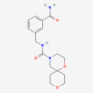 N-[(3-carbamoylphenyl)methyl]-1,9-dioxa-4-azaspiro[5.5]undecane-4-carboxamide