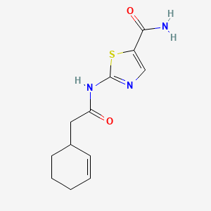 2-[(2-Cyclohex-2-en-1-ylacetyl)amino]-1,3-thiazole-5-carboxamide