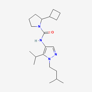 2-cyclobutyl-N-[1-(3-methylbutyl)-5-propan-2-ylpyrazol-4-yl]pyrrolidine-1-carboxamide