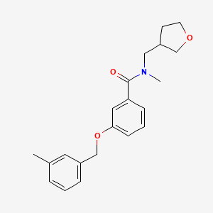 N-methyl-3-[(3-methylphenyl)methoxy]-N-(oxolan-3-ylmethyl)benzamide