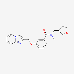 3-(imidazo[1,2-a]pyridin-2-ylmethoxy)-N-methyl-N-(oxolan-3-ylmethyl)benzamide