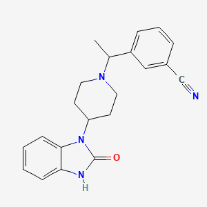 3-[1-[4-(2-oxo-3H-benzimidazol-1-yl)piperidin-1-yl]ethyl]benzonitrile