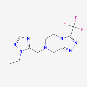 7-[(2-ethyl-1,2,4-triazol-3-yl)methyl]-3-(trifluoromethyl)-6,8-dihydro-5H-[1,2,4]triazolo[4,3-a]pyrazine